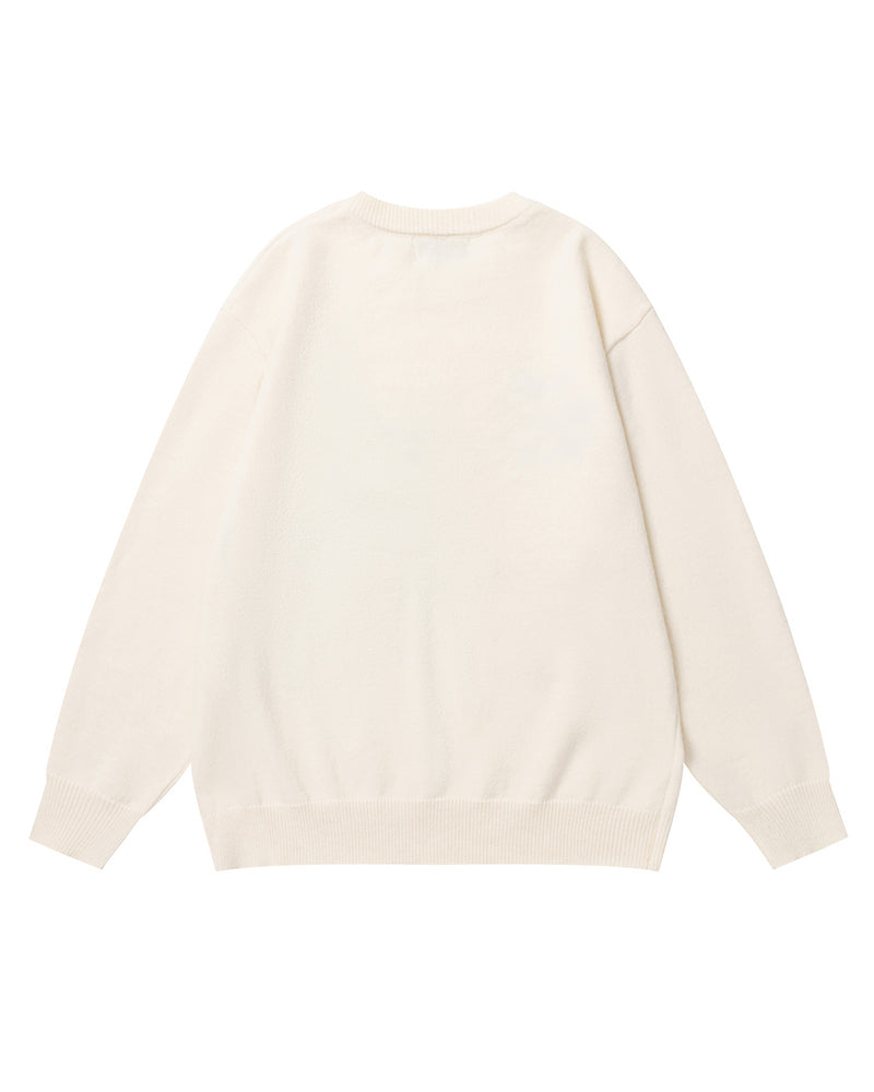 おもしろい子犬のクルーネックセーター