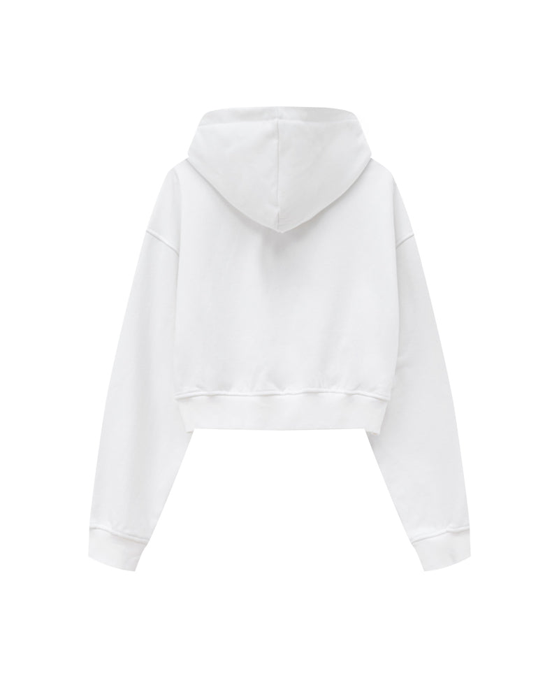 445g Cropped hooded sweatshirt