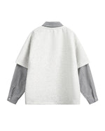 フェイクツーピースプルオーバースウェットシャツ