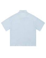 漫画の刺繍入り半袖シャツ