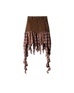 レトロなホットガールのパッチワークスカート