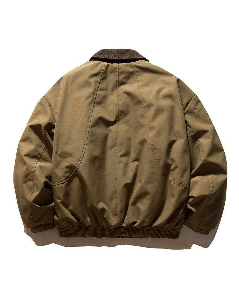 カラーブロックラペルワークジャケット