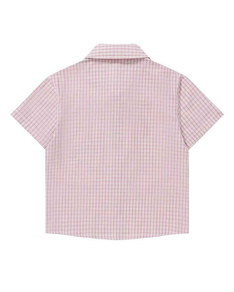 Cute Plaid Short-Sleeve Shirt