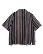 Retro striped short-sleeved shirt