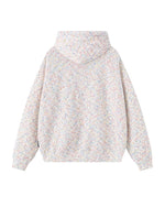 Colorful Puppy Fake Two-Piece Hooded Sweatshirt