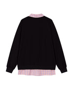 Cartoon fake two-piece sweatshirt