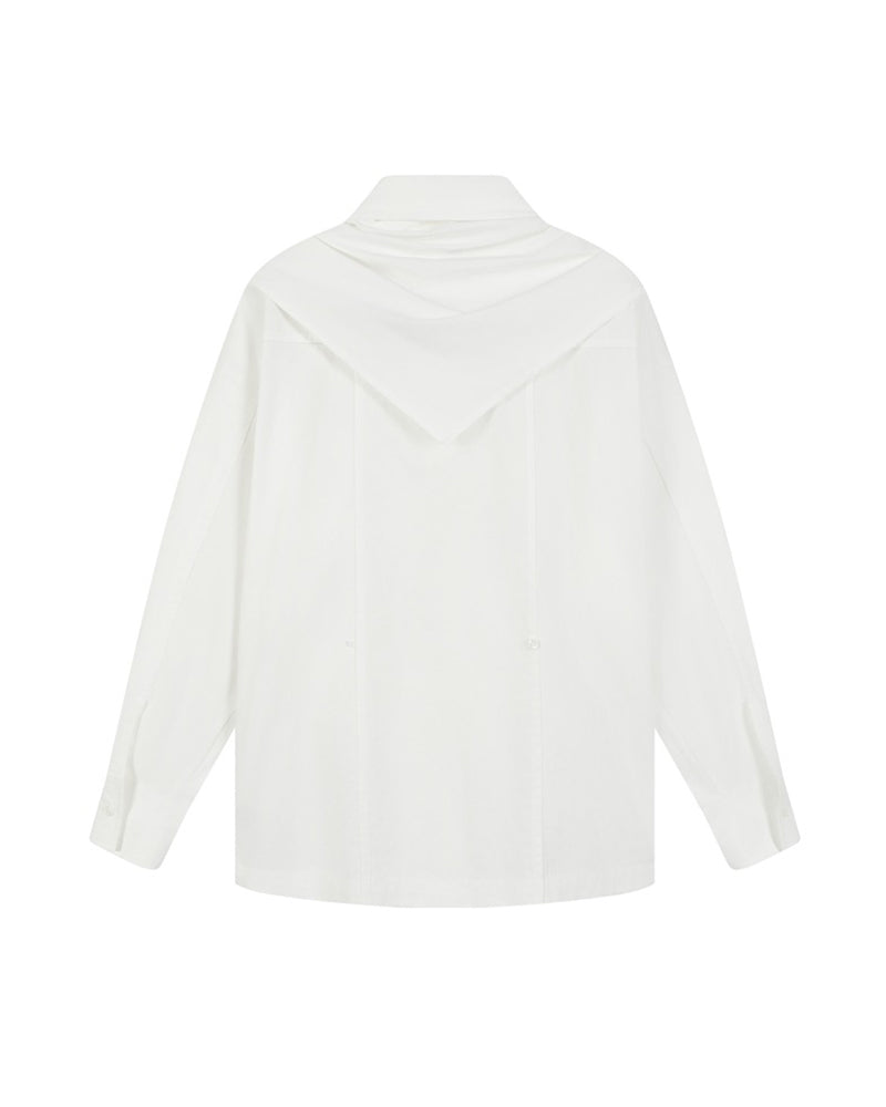 Shawl-Collar Long-Sleeve Shirt