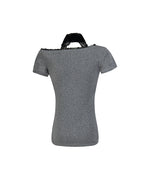 Lace halterneck short sleeves