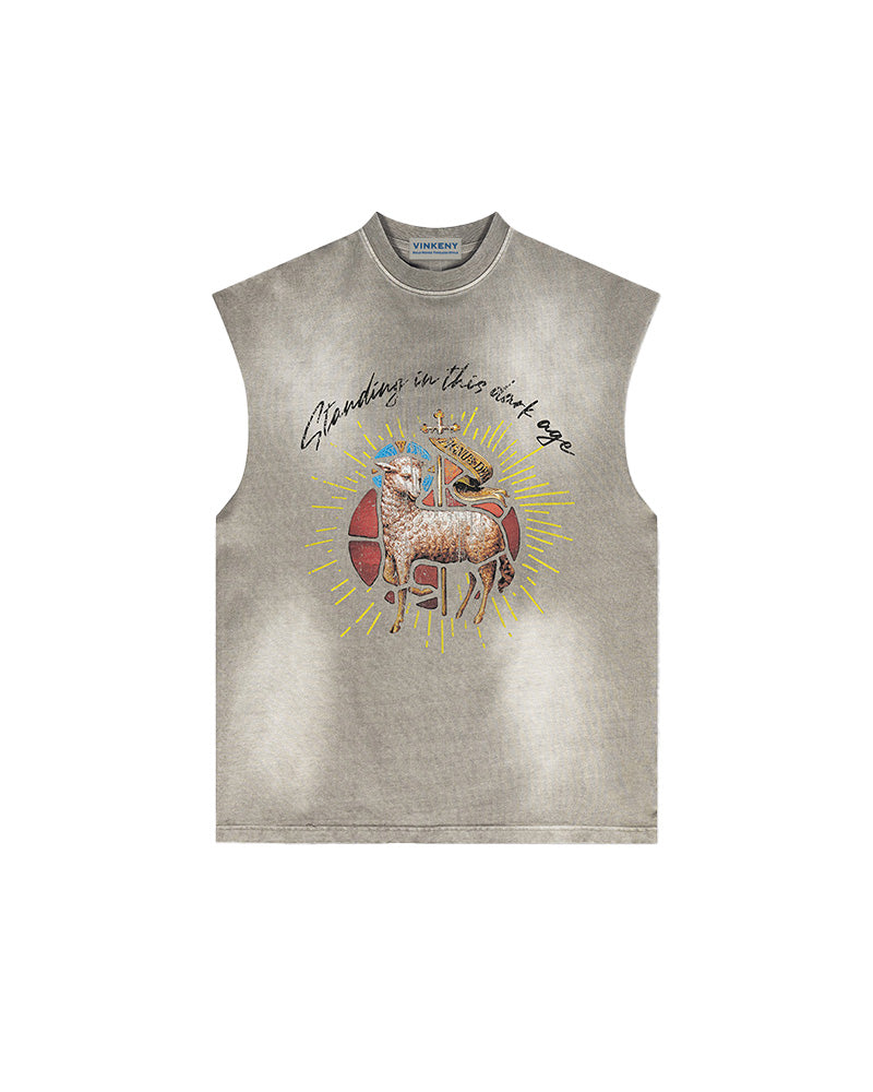 グラデーションウォッシュベスト