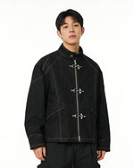 Airplane buckle casual denim jacket