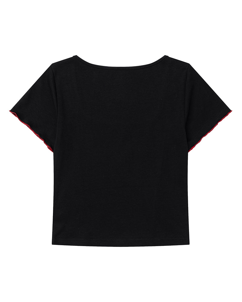 Cute cherry short sleeves