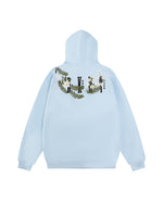 Floral pattern hooded sweatshirt