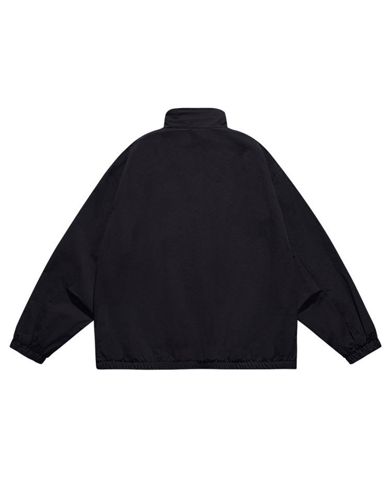 コントラストカラーのパッチワーク万能ジャケット