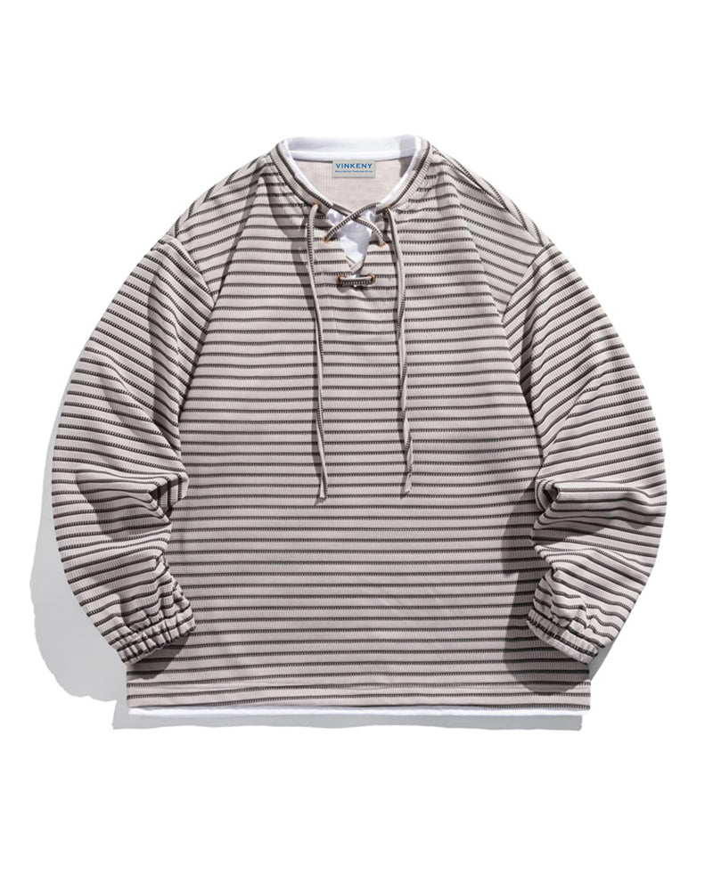 Minimalist Striped Long-Sleeve Top