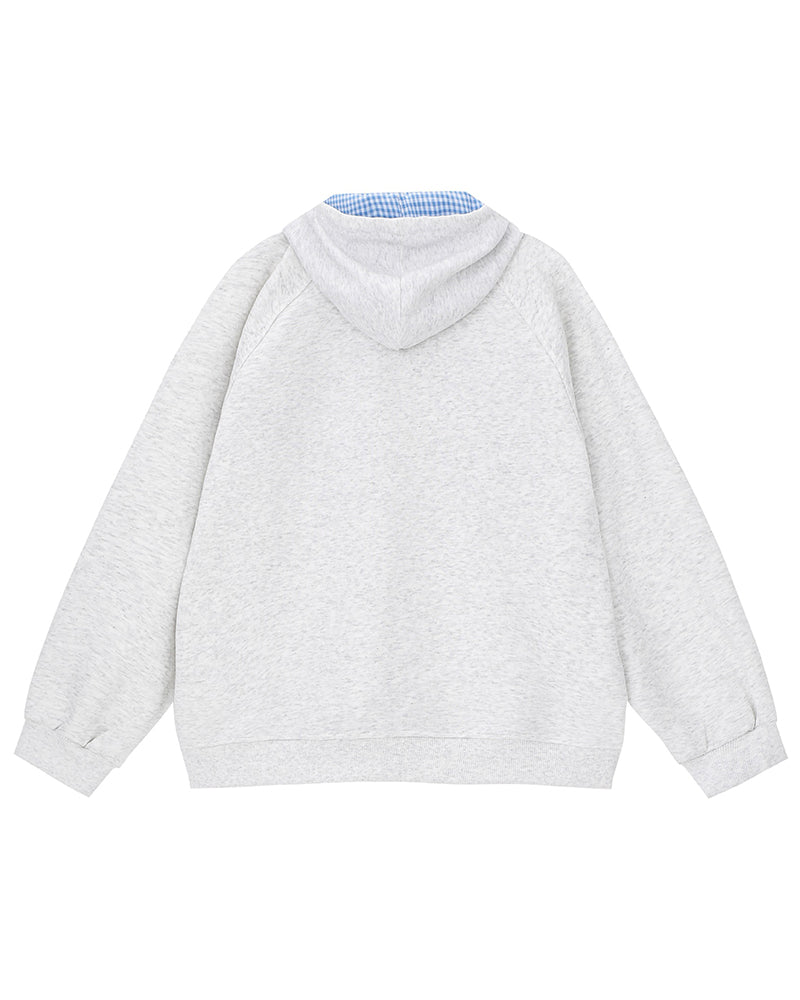 楽しいフード付きスウェットシャツジャケット