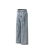 Designer slim straight jeans