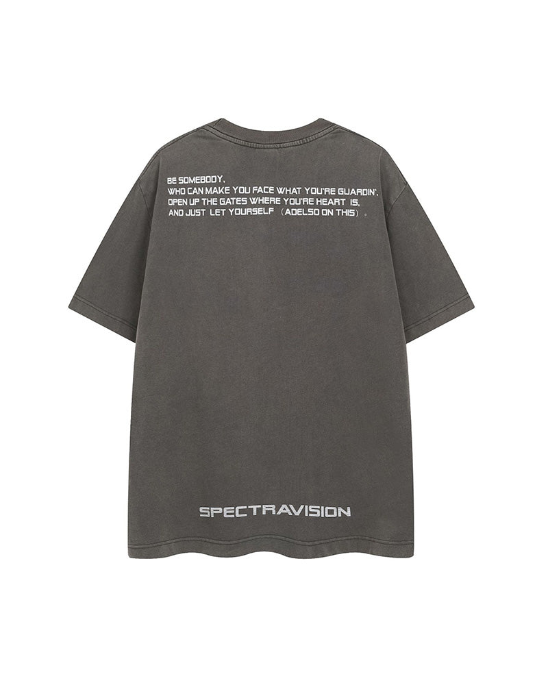 Retro print short sleeves