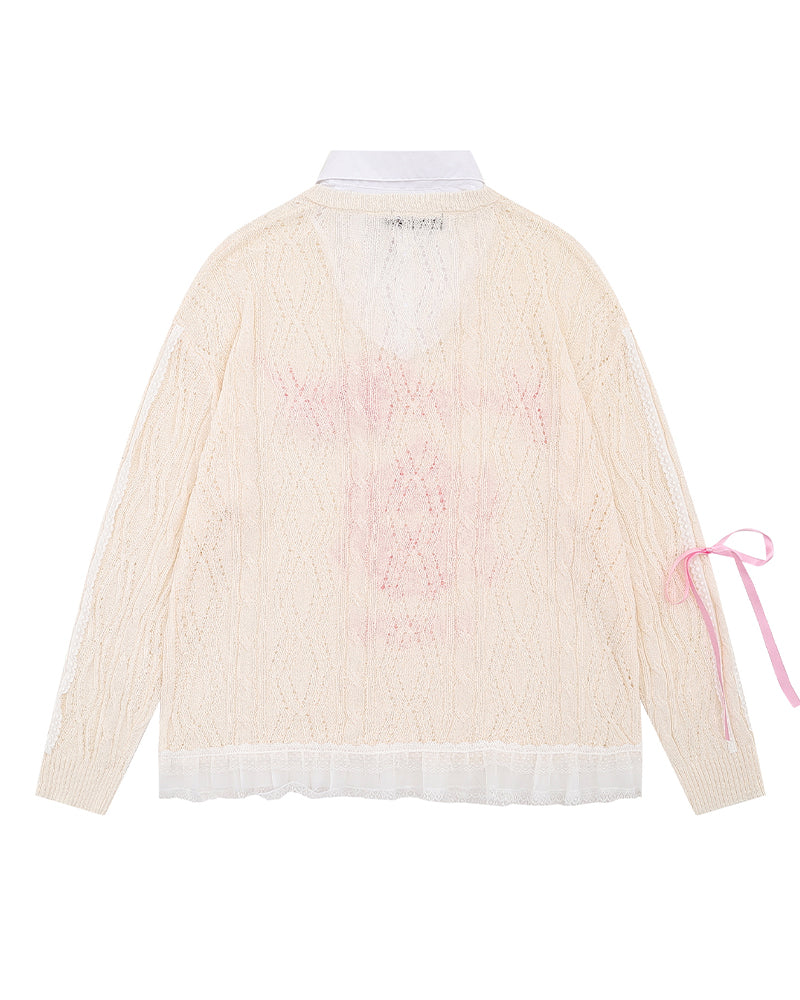 シンプルなニットセーター