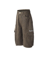 ヴィンテージ ルーズ レオパード ショートパンツ