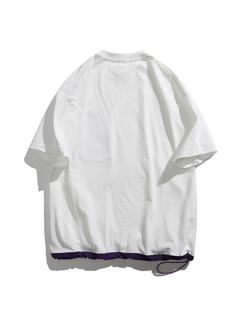 Contrast pocket short sleeves