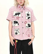 かわいい子猫の半袖シャツ