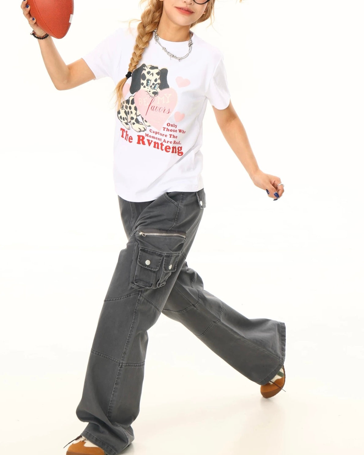 Cartoon casual short sleeves