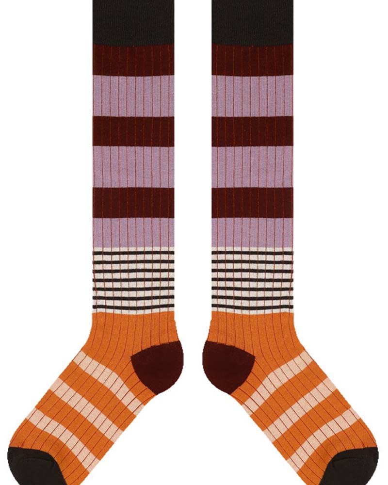 Striped knee-high socks