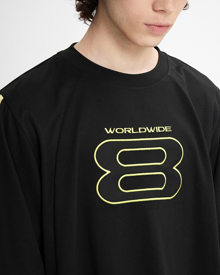 スプライススポーツ刺繍半袖