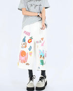 Funny cartoon cropped casual shorts