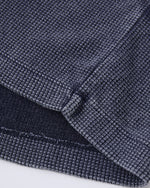235g Distressed waffle-knit polo shirt