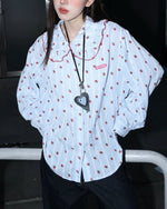 Simple loose long-sleeved shirt