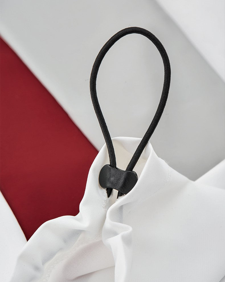 Small high collar contrast color short sleeves