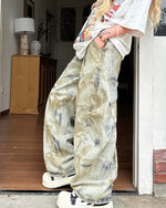Heavy duty wide-leg jeans