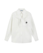 Shawl-Collar Long-Sleeve Shirt