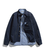 Faux two-piece long-sleeved shirt