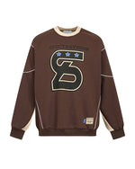 コントラストカラーのレタリングスウェットシャツ