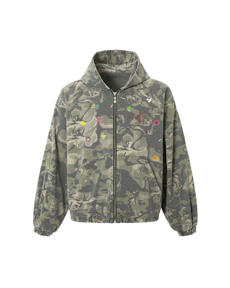 グラフィティ迷彩ジャケット