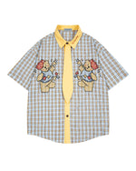 레트로 만화 반팔 셔츠