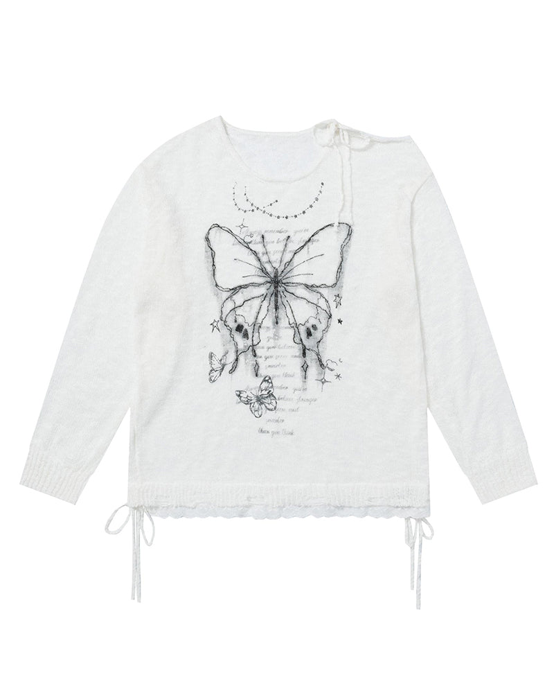 バタフライカジュアル長袖