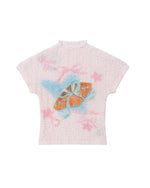 Cute simple loose short sleeves