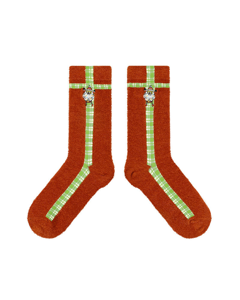 コントラストカラーのソックス