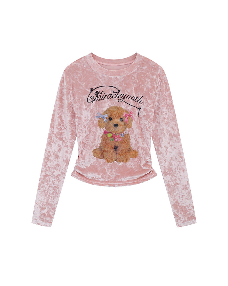 かわいい子犬の長袖