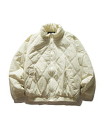 ダイヤモンドチェックの暖かいコットンジャケット