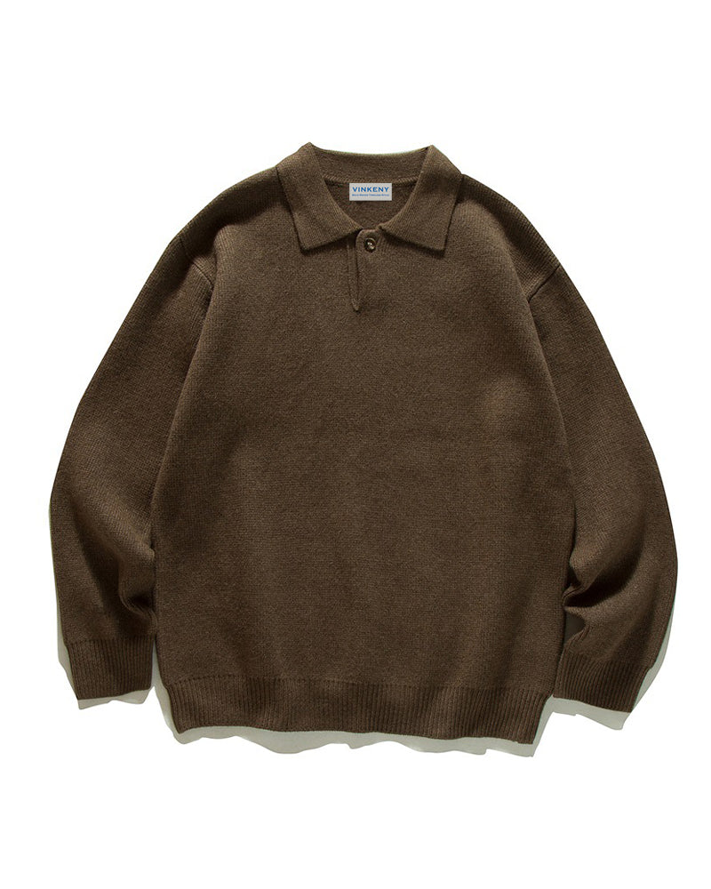 casual lapel sweater