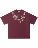 Decorated loose short sleeves