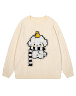 Fun pattern pullover sweater