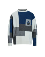 コントラスト刺繍セーター