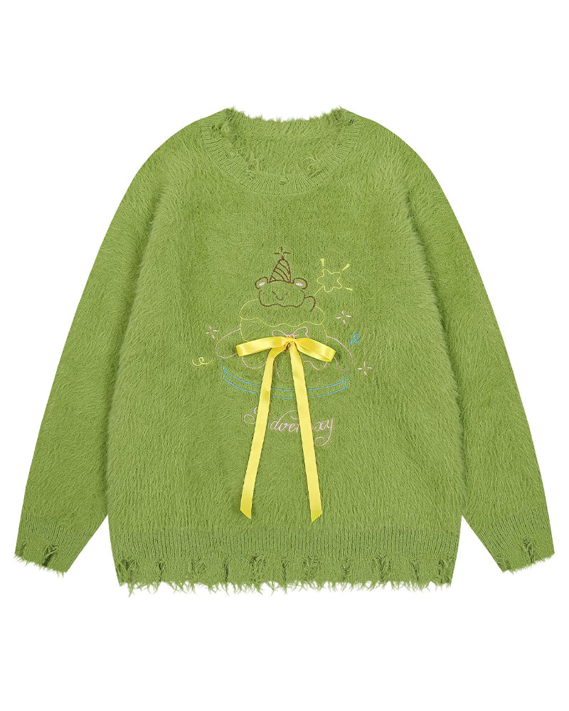 楽しい柄のセーター