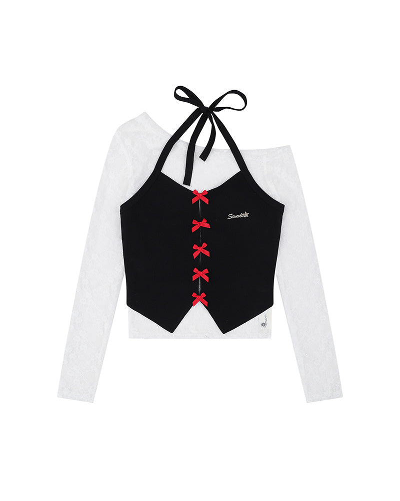 フェイクツーピース長袖