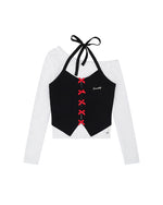 フェイクツーピース長袖